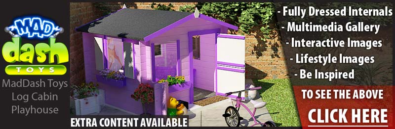 MadDashToys Junior Playhouse Log Cabin Multimedia Gallery & Interactive Images