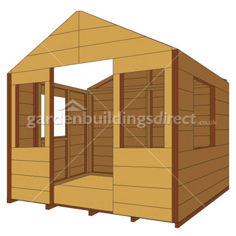 Attaching the Adjacent Side Panel and Door Gable