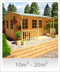 10m² - 20m² Log Cabins