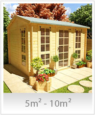 5m² - 10m² Log Cabins