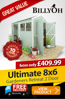 8 x 6 BillyOh 5000 Gardeners Retreat