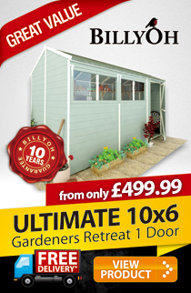 10 x 6 BillyOh 5000 Gardeners Retreat