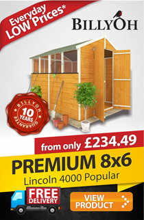 8 x 6 BillyOh Lincoln Tongue and Groove Apex
