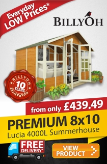 8 x 10 BillyOh Lucia 4000L Tongue and Groove Summerhouse
