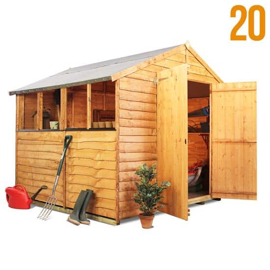 23829 BillyOh 20 7x8 Windowed Shed 01l1 Garden Buildings Direct New 