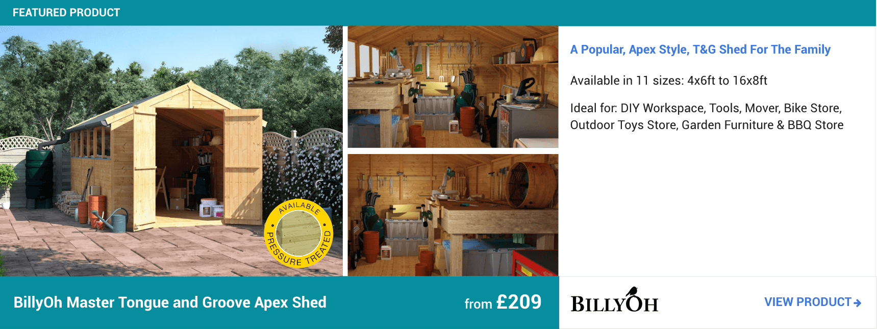 Garden Storage Wood, Metal, Composite Garden Buildings Direct