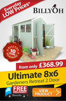 8 x 6 BillyOh 5000 Gardeners Retreat