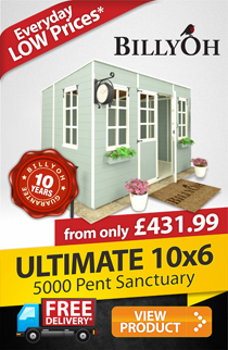 10 x 6 BillyOh 5000 Pent Sanctuary
