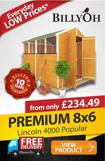 8 x 6 BillyOh Lincoln Tongue and Groove Apex