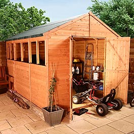 BillyOh 5000 Greenkeeper Premium Tongue and Groove Double Door Apex Garden Sheds - 12'x8'