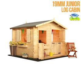 Mad Dash wooden Playhouses 6'x6' Junior 19mm Log Cabin Children's Playhouse