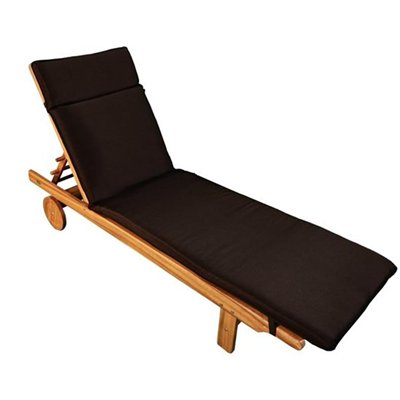 Sun Lounger and Black Cushion