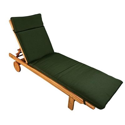 Sun Lounger and Green Cushion