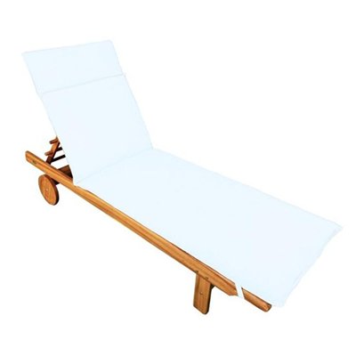 Sun Lounger and Natural Cushion