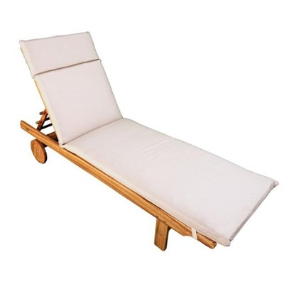 Sun Lounger and Taupe Cushion