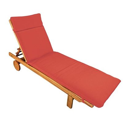 Sun Lounger and Terracotta Cushion