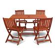 BillyOh Elegance 1.35m Rectangular 4 Seater Wooden Garden Furniture Set