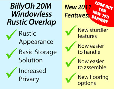 The BillyOh 20M Windowless Shed at a Glance...