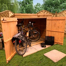 BillyOh 3x6 Overlap Pent Bike Shed - Store