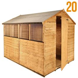 12'x8' Garden Shed - BillyOh Classic 20 Popular Rustic Economy Overlap Apex Garden Shed