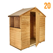 BillyOh 20S Rustic Economy Overlap Apex Shed