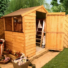 4 x 6 Economy Overlap Apex Shed Wooden Shed