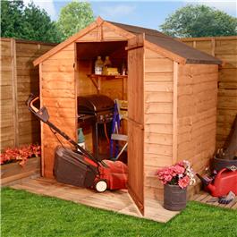 BillyOh 20S Windowless Rustic Economy Overlap Apex Shed - 6'x6'