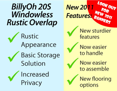 The BillyOh 20S Windowless Shed at a Glance...
