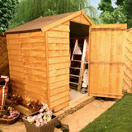 4 x 6 Windowless Overlap Apex Wooden Shed