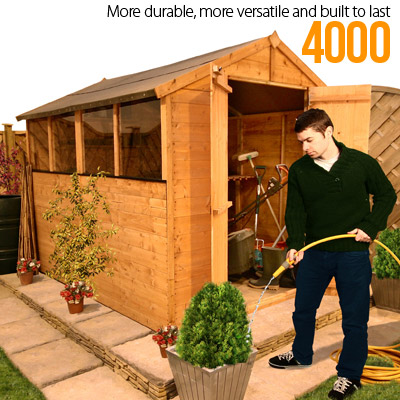 BillyOh 4000M Lincoln Tongue and Groove Double Door Apex Garden Shed