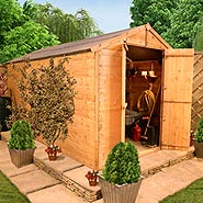 BillyOh 4000L Windowless Lincoln Tongue and Groove Double Door Apex Garden Shed