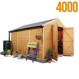 10 x 8 - BillyOh 4000 Windowless Lincoln Tongue & Groove Double Door Apex Garden Shed
