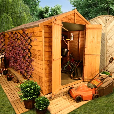 BillyOh 400L Windowless Lincoln Overlap Double Door Apex Garden Shed