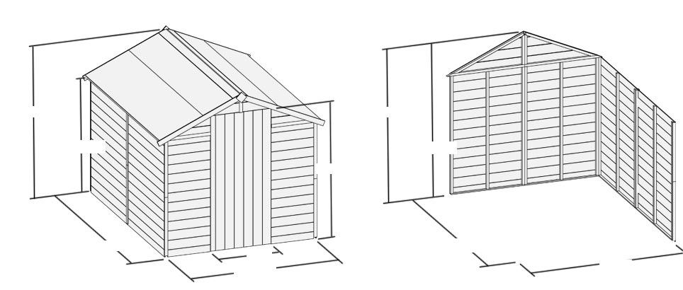 BillyOh 400L Windowless Lincoln Overlap Double Door Apex Garden Shed