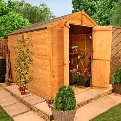 BillyOh 4000M Windowless Lincoln Tongue and Groove Double Door Apex Garden Shed