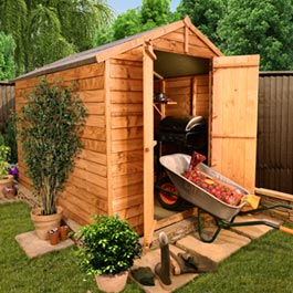 8 x 6 Windowless Overlap Apex Shed Wooden Shed