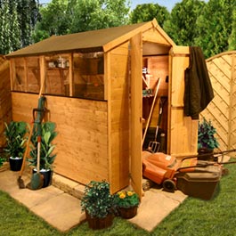 BillyOh 4000S Lincoln Tongue and Groove Double Door Apex Garden Shed 5