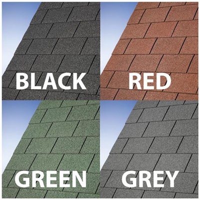 BillyOh Premium Felt Roofing Shingles - Felt Tiles Pack - Shed Repairs 