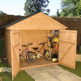 7 x 3 Extra Wide Bike Shed TandG
