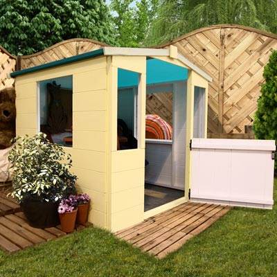 Mad Dash Blueberry Fabric Roof Wooden Playhouse