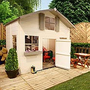 Mad Dash Dutch Barn Two Storey Wooden Playhouse Including Floor 