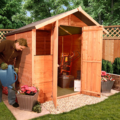 Garden Shed with Overhang