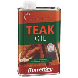 Barrettine Premier Low Odour Teak Oil for Garden Furniture - 1 Litre