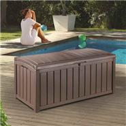 Keter Glenwood Plastic Garden Storage Box - 390 Litre Capacity 
