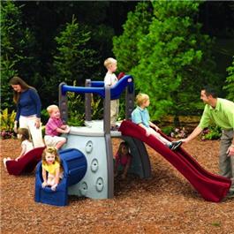 Little Tikes Double Decker Superslide Plastic Climbing Frame - Earth Colours