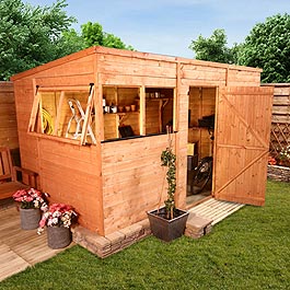 BillyOh 5000M Greenkeeper Premium Tongue and Groove Pent Shed - 8'x6'