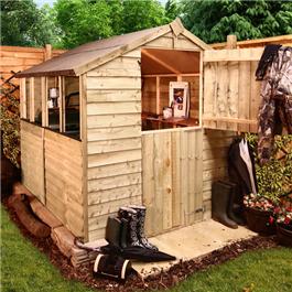 BillyOh 200S Classic Pressure Treated Overlap Stable Door Apex Garden Shed