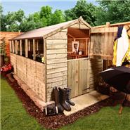 BillyOh 200L Classic Pressure Treated Overlap Stable Door Apex Garden Shed