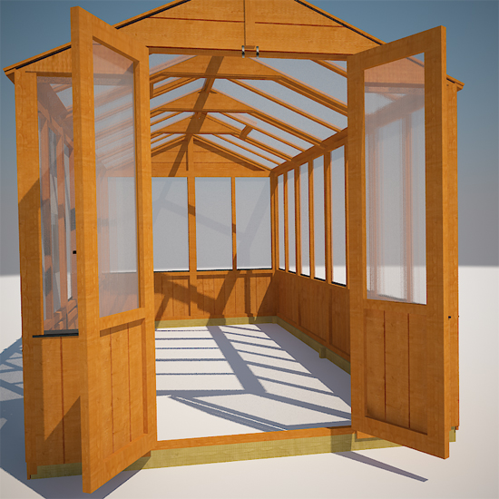 BillyOh 4000 Lincoln Wooden Polycarbonate Greenhouse - Greenhouses