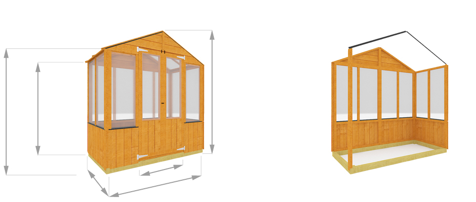 BillyOh 4000 Lincoln Wooden Polycarbonate Greenhouse